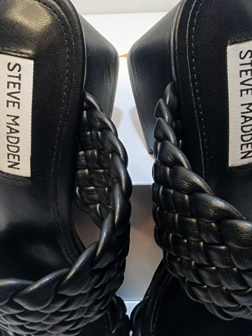 Steve Madden Kenly Heeled Sandals Women’s Size 6.5 Black Excellent Preowned Cond - Picture 11 of 12
